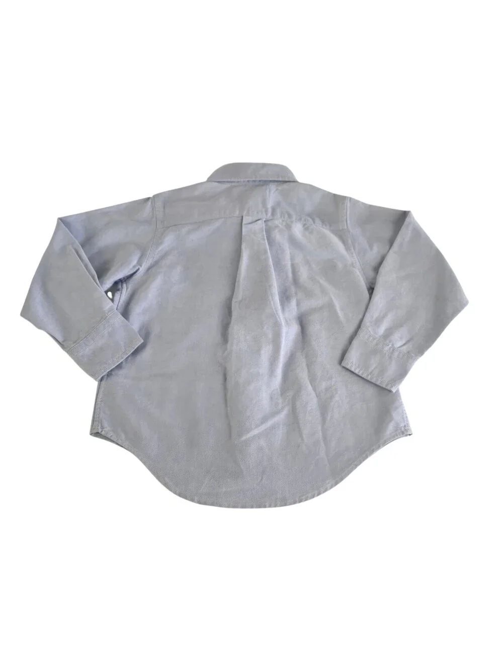 Ralph Lauren Boys Denim Blue Button Down Shirt Cotton Long Sleeve 3T Color Pony